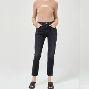 AGOLDE Merrel Mid Rise Straight in Nightfall